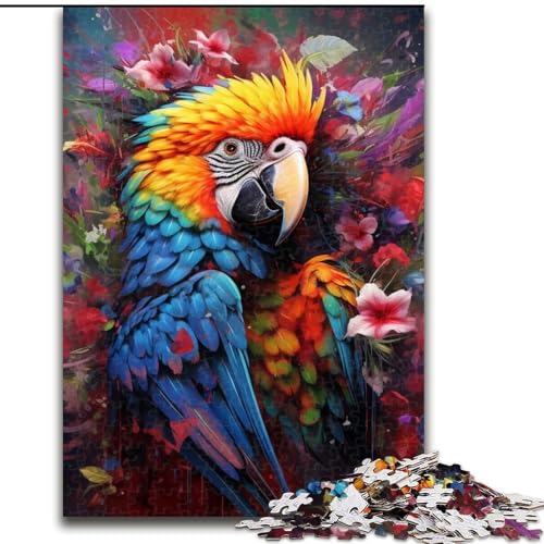 Puzzle für Erwachsene, 1000-teiliges Papageien-Puzzle für Erwachsene, Familieninteraktion und Gehirn-Herausforderung, Familienaktivitäts-Herausforderung (Größe 26x38cm) von WGLINGX