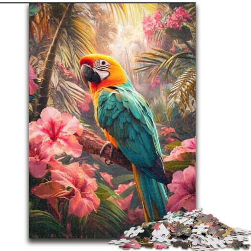 Puzzle für Erwachsene, 1000-teiliges Papageien-Unmögliches Puzzle für Erwachsene, perfekt für Familienspaß an Geburtstagen, Weihnachten (Größe 26x38cm) von WGLINGX