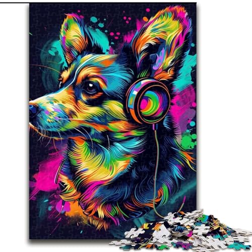 Puzzle für Erwachsene, 1000-teiliges Pembroke Welsh Corgi-Hunde-Puzzle für 1000-teiliges, anspruchsvolles Denkspiel für Teenager, perfekt als Heimdekoration oder Geschenk (Größe 26x38cm) von WGLINGX
