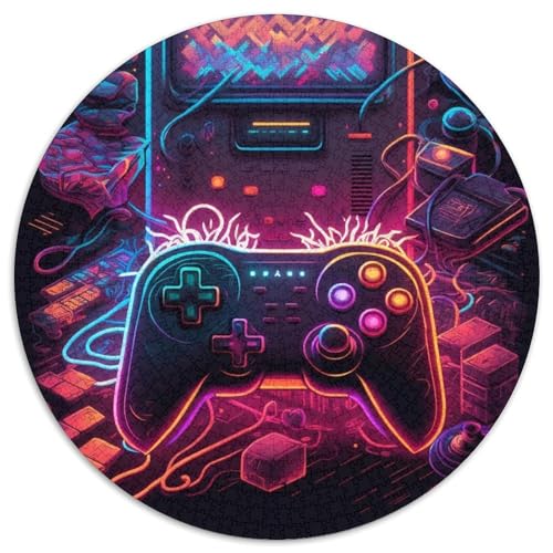 Puzzle für Erwachsene, 1000-teiliges Spiel, Neon-Papppuzzle, ideal für Büro, Schlafzimmer, Wohnzimmerdekoration (67,5x67,5cm) von WGLINGX