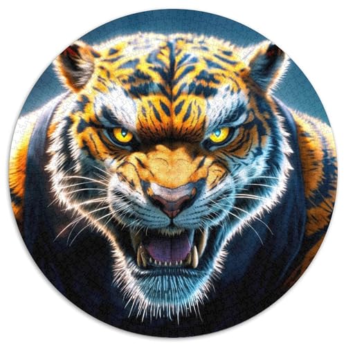 Puzzle für Erwachsene, 1000-teiliges Tiger-Papppuzzle mit interaktivem Familienspiel, Kinder ab 14 Jahren (67,5 x 67,5 cm) von WGLINGX