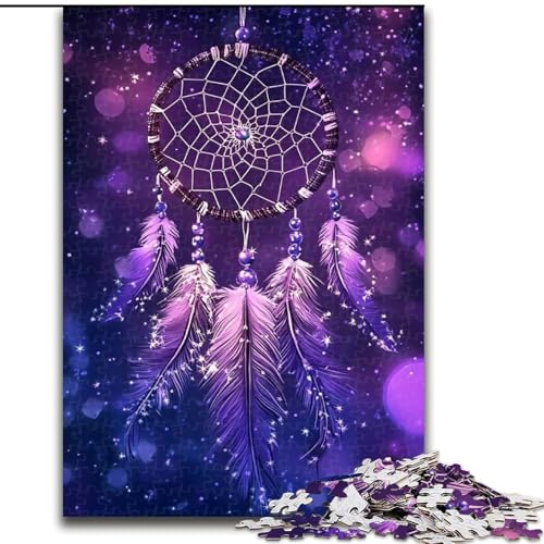 Puzzle für Erwachsene, 1000-teiliges Traumfänger-Holzpuzzle, interaktives Familienspiel, geeignet für Kinder ab 14 Jahren (Größe 50x75cm) von WGLINGX