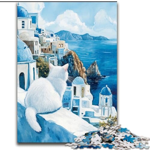 Puzzle für Erwachsene, 1000-teiliges Türkisch-Angora-Katzen-Puzzle, 1000 Teile für Erwachsene für Geburtstage, Feiertage und besondere Anlässe (Größe 26x38cm) von WGLINGX