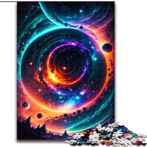 Puzzle für Erwachsene, 1000-teiliges Weltraumring-Puzzle für Erwachsene, anspruchsvolles Denkspiel für Teenager, perfekt als Heimdekoration oder Geschenk, Größe 26x38cm Puzzle für Erwachsene, 1000-teiliges Weltraumring-Puzzle für Erwachsene, anspruchsvolles Denkspiel für Teenager, perfekt als Heimdekoration oder Geschenk, Größe 26x38cm von WGLINGX