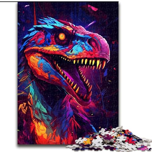 Puzzle für Erwachsene, 1000-teiliges Yutyrannus-Dinosaurier-Puzzle, 1000 Teile für Erwachsene mit interaktivem Familienspiel, Kinder ab 14 Jahren, Größe 50x75cm von WGLINGX