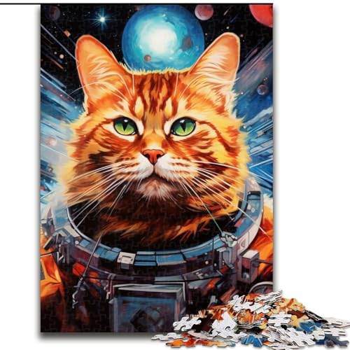 Puzzle für Erwachsene, 1000-teiliges buntes Katzen-Kunstpuzzle aus Pappe, anspruchsvolles Denkspiel für Teenager, Spaß für die ganze Familie, DIY-Geschenk zur Heimdekoration (Größe 26x38cm) von WGLINGX