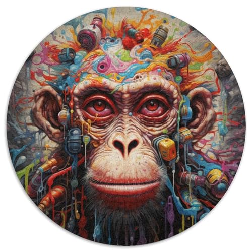 Puzzle für Erwachsene, 1000-teiliges psychedelisches Affen-Puzzle für Erwachsene, ideales Urlaubs- oder Geburtstagsgeschenk, Partyspielspielzeug (67,5 x 67,5 cm) von WGLINGX
