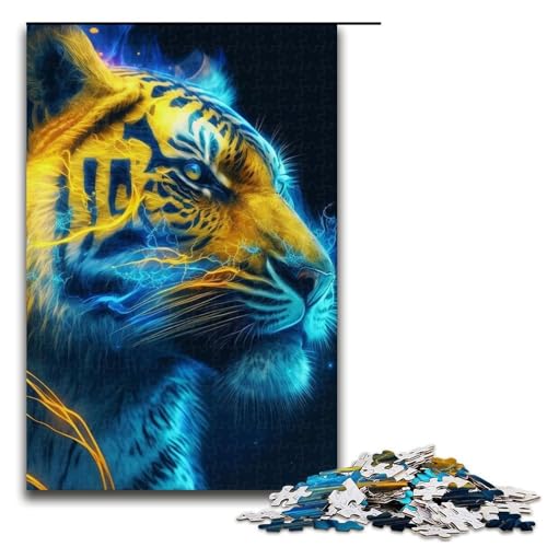 Puzzle für Erwachsene, Art Tigers, 1000 Teile, für Erwachsene, 75 x 50 cm von WGLINGX