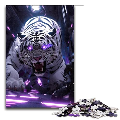 Puzzle für Erwachsene, Art Tigers, 1000 Teile, für Erwachsene, 75 x 50 cm von WGLINGX