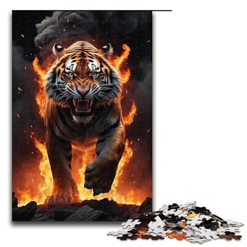 Puzzle für Erwachsene, Art Tigers, 1000 Teile, für Erwachsene, 75 x 50 cm von WGLINGX