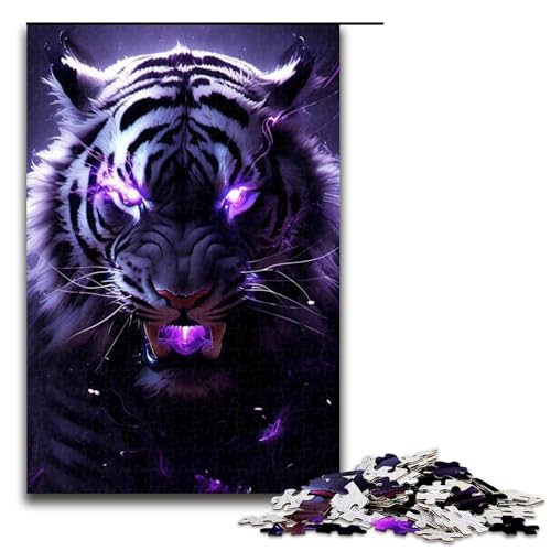 Puzzle für Erwachsene, Art Tigers, 1000 Teile, für Erwachsene, 75 x 50 cm von WGLINGX