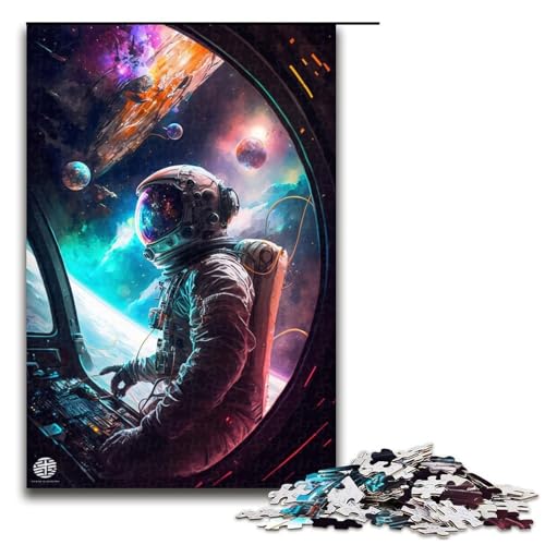 Puzzle für Erwachsene, Astronauten-Puzzle, 1000 Teile, Holzpuzzle für Erwachsene, 50 x 75 cm Puzzle für Erwachsene, Astronauten-Puzzle, 1000 Teile, Holzpuzzle für Erwachsene, 50 x 75 cm von WGLINGX