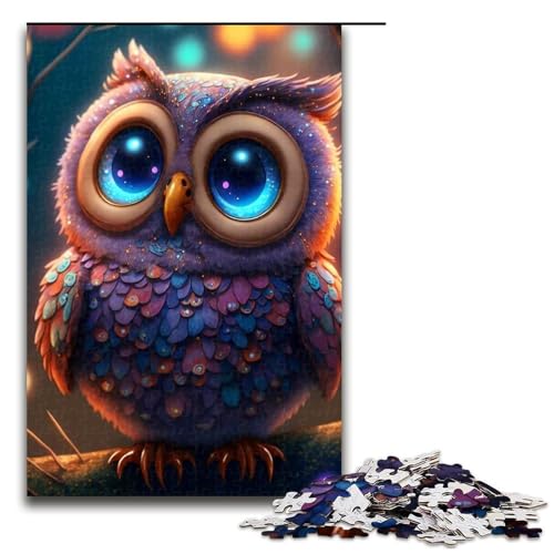 Puzzle für Erwachsene, Baby-Eule, 1000 Teile, für Erwachsene, 75 x 50 cm von WGLINGX