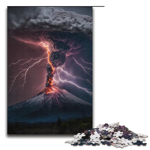 Puzzle für Erwachsene, Berg Fuji, Japan, 1000 Teile, Kartonpuzzle, Teenager und Erwachsene, gutes Geschenk für Erwachsene (Größe 38 x 26 cm) von WGLINGX