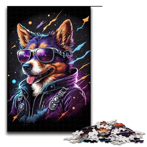 Puzzle für Erwachsene, Chihuahua-Boxer, 1000 Teile, Heimdekoration, Puzzlespielzeug, Weihnachts- und Geburtstagsgeschenke (Größe 50 x 75 cm) von WGLINGX