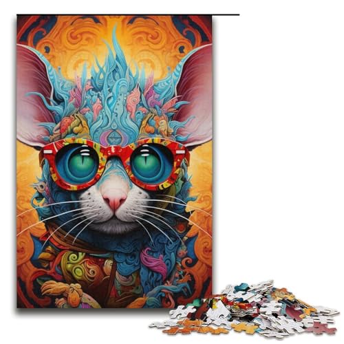 Puzzle für Erwachsene, Farbmaus-Puzzle 1000 Teile für Erwachsene, Kartonpuzzle 14,96 x 10,24 Zoll von WGLINGX