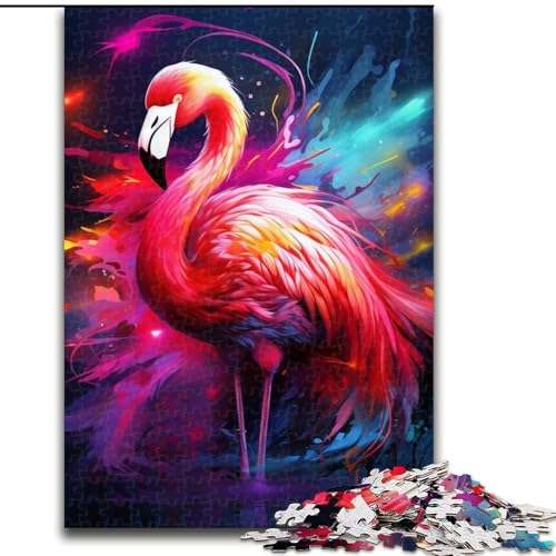 Puzzle für Erwachsene, Flamingo-Puzzle, 1000 Teile, 1000 Teile, Familienspaß zum Basteln, perfekt für Geburtstage, Feiertage (Größe 26x38cm) von WGLINGX