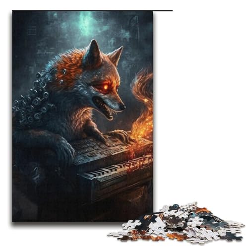 Puzzle für Erwachsene, Fuchs-Puzzle für Erwachsene, 1000 Teile, Kartonpuzzle für Teenager, Spielzeug, Denkspiel (Größe 38 x 26 cm) von WGLINGX