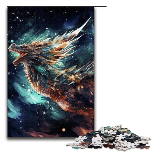 Puzzle für Erwachsene, Galaxy Dragon, Puzzles für Erwachsene, 1000 Teile, Holzpuzzle für Teenager, Spielzeug, Denkspiel (Größe 50 x 75 cm) von WGLINGX