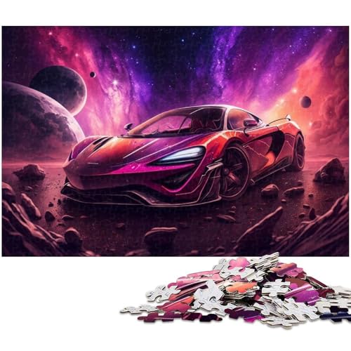 Puzzle für Erwachsene, Galaxy-Sportwagen-Puzzle für Erwachsene, 1000 Teile, Holzpuzzle (Größe 50 x 75 cm) von WGLINGX
