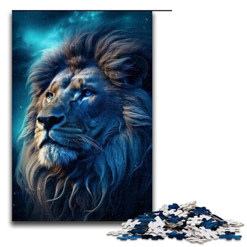 Puzzle für Erwachsene, Grasland-Löwen, Puzzle für Erwachsene, 1000 Teile, Holzpuzzle für Teenager, Spielzeug, Denkspiel (Größe 50 x 75 cm) von WGLINGX