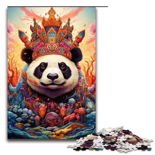 Puzzle für Erwachsene, King Panda, Puzzles für Erwachsene, 1000 Teile, Holzpuzzle für Teenager, Spielzeug, Denkspiel (Größe 50 x 75 cm) von WGLINGX