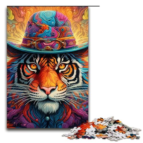 Puzzle für Erwachsene, King Tiger, Puzzles für Erwachsene, 1000 Teile, Holzpuzzle für Teenager, Spielzeug, Denkspiel (Größe 50 x 75 cm) von WGLINGX
