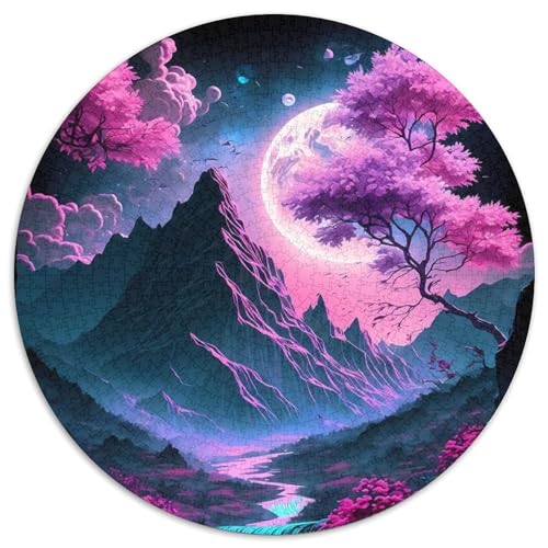 Puzzle für Erwachsene, Kirschblüten-Japan-Kunst, anspruchsvolle Puzzles, anspruchsvolles DIY-Denkspiel, interaktives Familienspiel (67,5x67,5cm) von WGLINGX