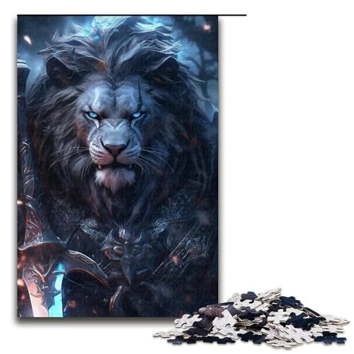 Puzzle für Erwachsene, Löwen-Puzzle für Erwachsene, 1000 Teile, Holzpuzzle für Teenager, Spielzeug, Denkspiel (Größe 50 x 75 cm) von WGLINGX