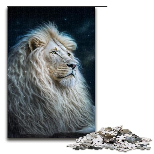 Puzzle für Erwachsene, Löwen-Puzzle für Erwachsene, 1000 Teile, Holzpuzzle für Teenager, Spielzeug, Denkspiel (Größe 50 x 75 cm) von WGLINGX