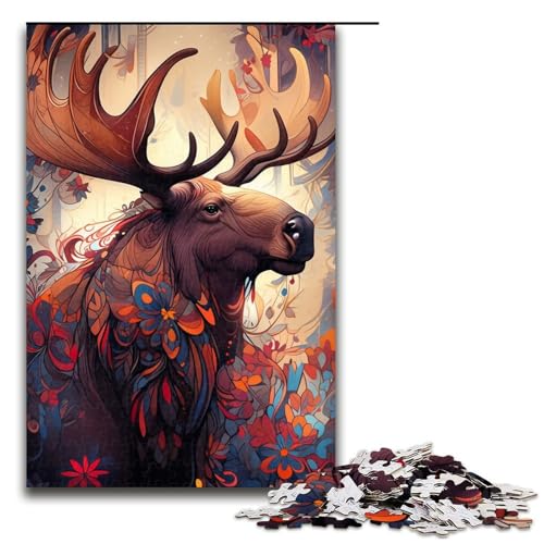 Puzzle für Erwachsene, Mausreiter, 1000-teiliges Puzzlespiel, Holzpuzzle für Erwachsene (Größe 50 x 75 cm) von WGLINGX
