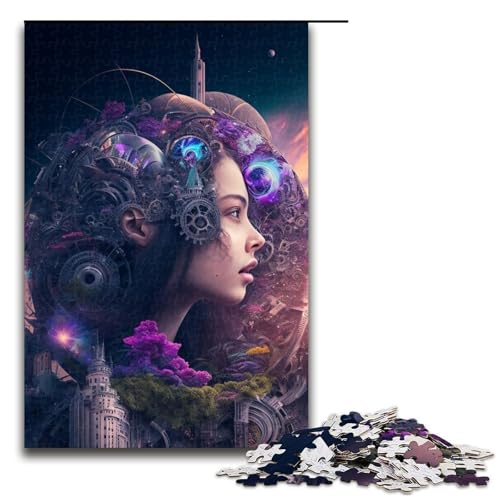 Puzzle für Erwachsene, Mechanische Welt, Puzzles für Erwachsene, 1000 Teile, Holzpuzzle für Teenager, Spielzeug, Denkspiel (Größe 50 x 75 cm) von WGLINGX