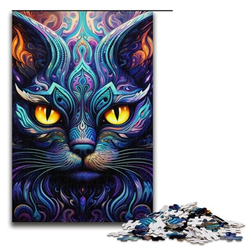 Puzzle für Erwachsene, Schwarze Katze, 1000 Teile, 75 x 50 cm Puzzle für Erwachsene, Schwarze Katze, 1000 Teile, 75 x 50 cm von WGLINGX