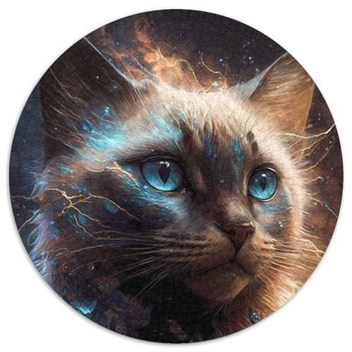 Puzzle für Erwachsene, Siamkatze, anspruchsvolle Puzzles, anspruchsvolles DIY-Denkspiel, interaktives Familienspiel (67,5x67,5cm) von WGLINGX