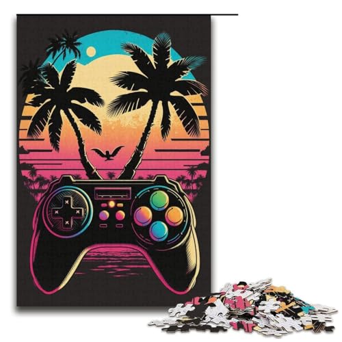 Puzzle für Erwachsene, Spiel „Neon“, 1000 Teile, Kartonpuzzle für Erwachsene (Größe 38 x 26 cm) von WGLINGX