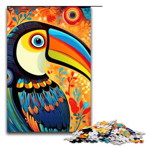 Puzzle für Erwachsene, Tier-Tukane, 1000 Teile, für Erwachsene, 75 x 50 cm von WGLINGX