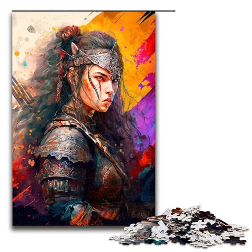 Puzzle für Erwachsene, indische Prinzessin, Puzzle für Erwachsene, 1000 Teile, Holzpuzzle für Teenager, Spielzeug, Denkspiel (Größe 50 x 75 cm) von WGLINGX