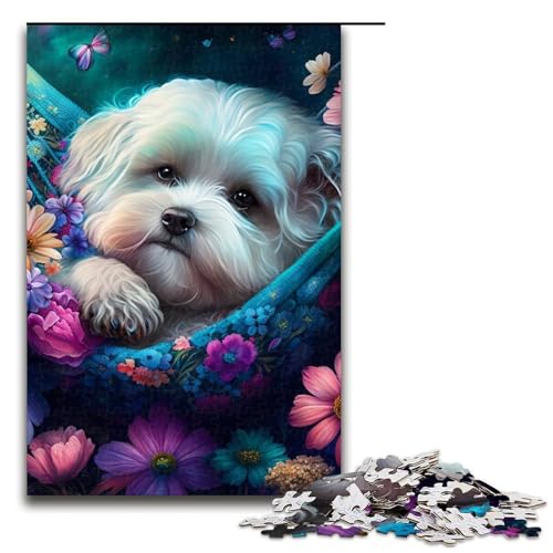 Puzzle für Erwachsene, wunderschöne Malteser-Puzzles, 1000 Teile, für Erwachsene, 75 x 50 cm von WGLINGX