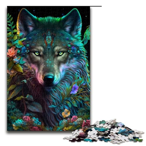 Puzzle für Erwachsene, wunderschöne Wolfs-Puzzles, 1000 Teile, für Erwachsene, 75 x 50 cm von WGLINGX