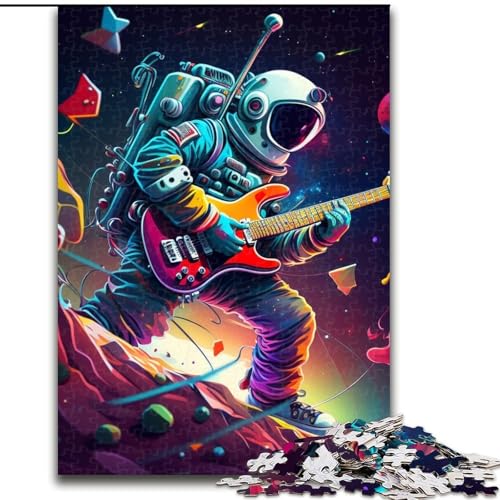 Puzzle für Erwachsene 1000, Astronaut spielt Gitarre, 1000-teiliges Puzzle für Teenager, Familien-Lernspiele, Heimdekoration, Geschenk (Größe 26x38cm) von WGLINGX