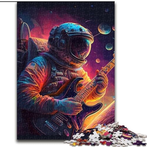 Puzzle für Erwachsene 1000, Astronaut spielt Gitarre, 1000-teiliges Puzzle für Teenager, Familien-Lernspiele, Heimdekoration, Geschenk (Größe 38x26cm) von WGLINGX