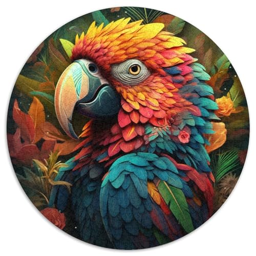 Puzzle für Erwachsene 1000, Papagei, 1000 Teile, runde Puzzles für Erwachsene, Gehirn-Herausforderung, Teenager und Heimdekoration, 1000 Teile (67,5x67,5cm) von WGLINGX