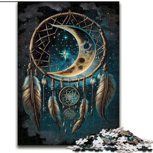 Puzzle für Erwachsene 1000, Traumfänger, Puzzle für Erwachsene, 1000 Teile, für Teenager, Familien-Lernspiele, Heimdekoration, Geschenk (Größe 26x38cm) von WGLINGX