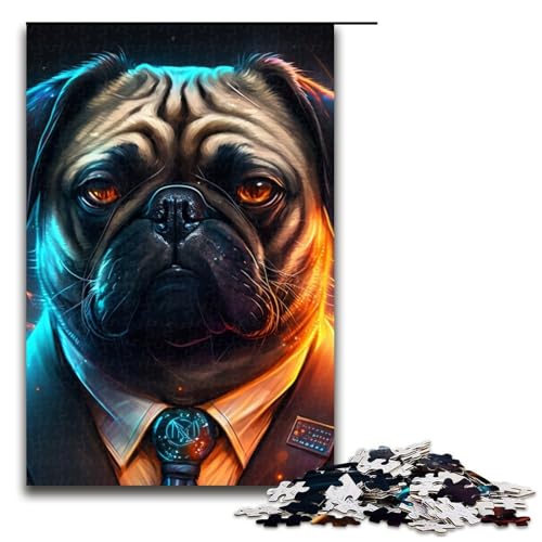Puzzle für Erwachsene 1000 Boss Eisbär Puzzle für Erwachsene Holzpuzzle Spielzeug Wanddekoration 19,69x29,53 Zoll von WGLINGX