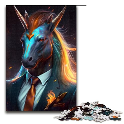 Puzzle für Erwachsene 1000 Boss Wolf Puzzle für Erwachsene Holzpuzzle Spielzeug Wanddekoration 19,69x29,53 Zoll von WGLINGX