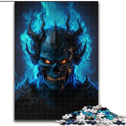 Puzzle für Erwachsene 1000 Höllenflammendämonen-Puzzle 1000 Teile, anspruchsvolles Denkspiel für Teenager und Familien (Größe 26x38cm) von WGLINGX