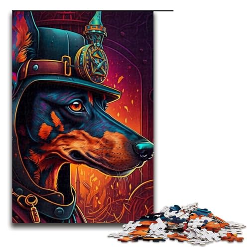 Puzzle für Erwachsene 1000 Steampunk Dobermann Puzzle für Erwachsene Holzpuzzle Lernspiel 19,69x29,53 Zoll Puzzle für Erwachsene 1000 Steampunk Dobermann Puzzle für Erwachsene Holzpuzzle Lernspiel 19,69x29,53 Zoll von WGLINGX