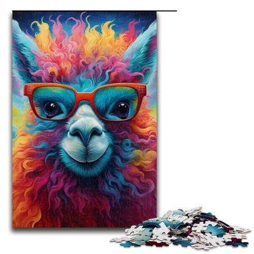 Puzzle für Erwachsene 1000 Teile Alpaka Herausforderndes Spiel Puzzles Staycation Kill Time 29,53x19,69 Zoll von WGLINGX