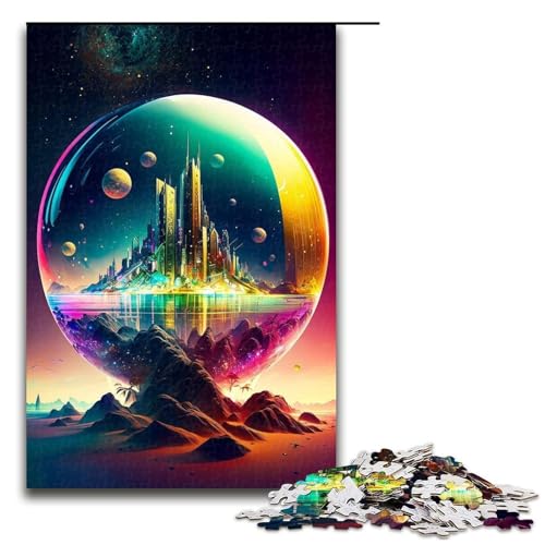 Puzzle für Erwachsene 1000 Teile Außerirdischer Planet, anspruchsvolles Spiel, Puzzles zum Zeitvertreib zu Hause, 75 x 50 cm von WGLINGX