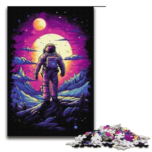 Puzzle für Erwachsene 1000 Teile EIN Astronauten-Puzzle Lernspiele Heimdekorationspuzzle 38x26cm von WGLINGX